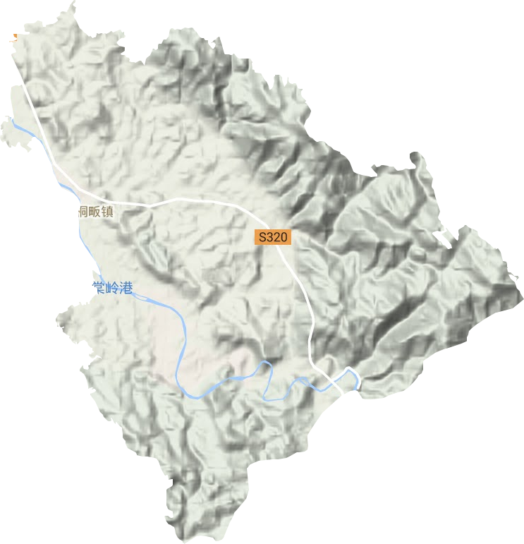 桐畈鎮地形圖