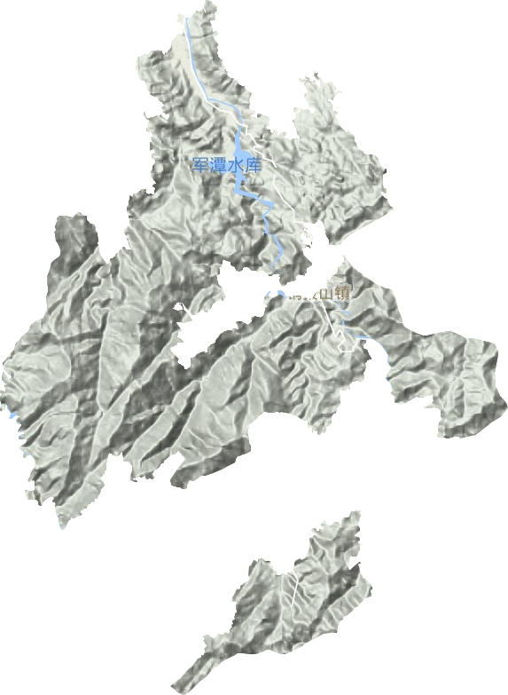 銅鈸山鎮地形圖