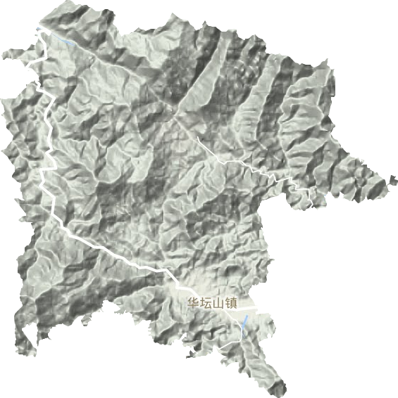 華壇山鎮地形圖
