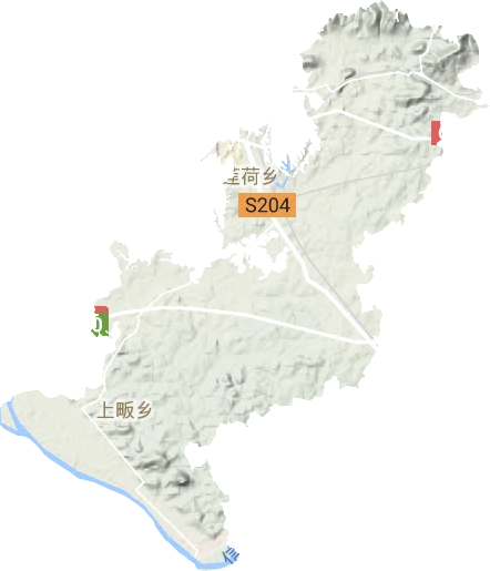 蓮荷鄉(xiāng)地形圖