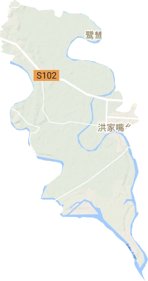 洪家嘴鄉地形圖