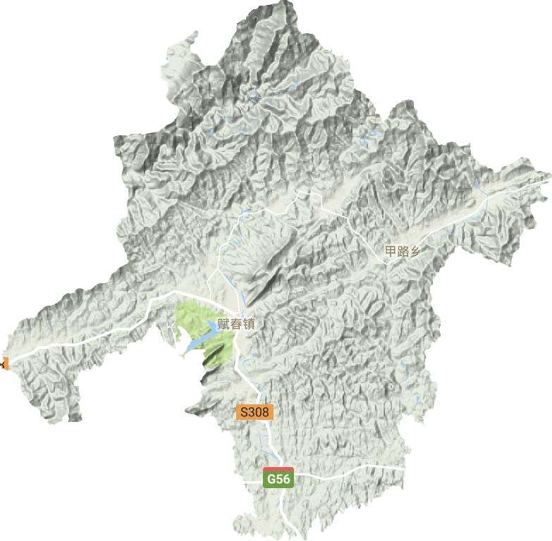 賦春鎮(zhèn)地形圖