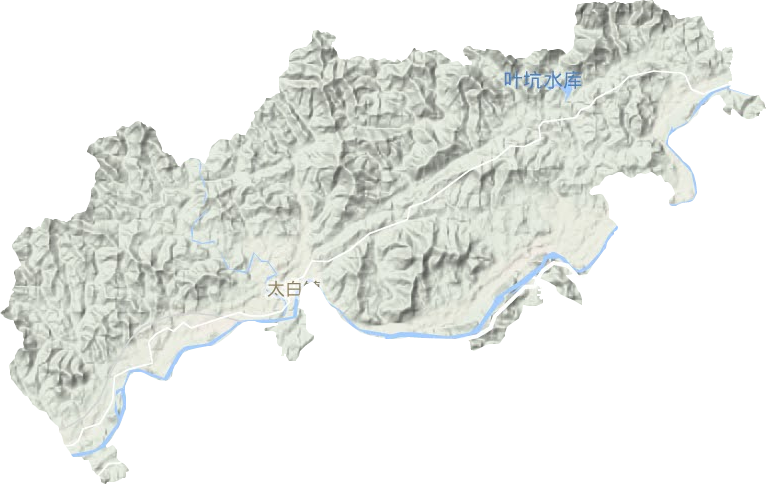 太白鎮地形圖