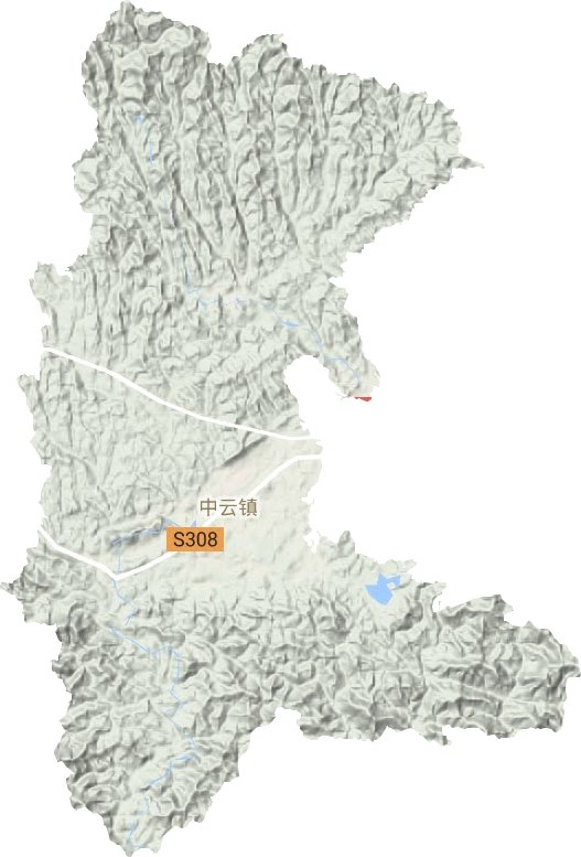 中云鎮(zhèn)地形圖