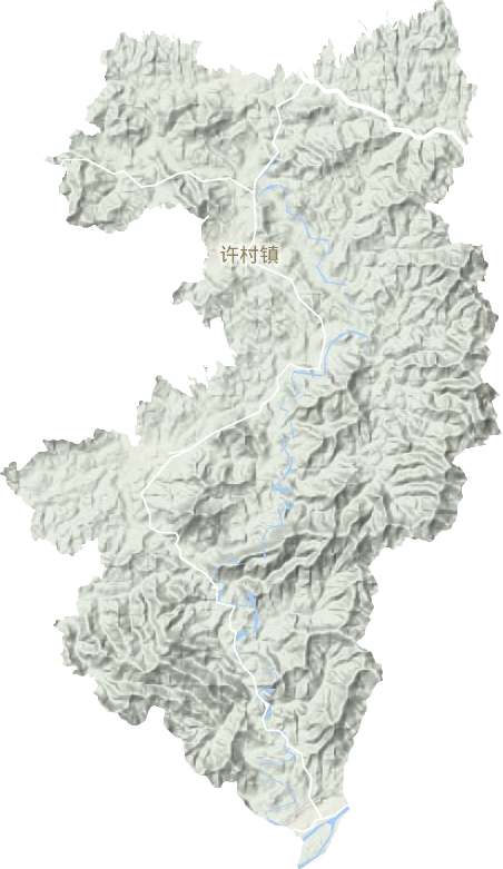 許村鎮(zhèn)地形圖
