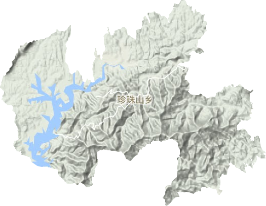 珍珠山鄉(xiāng)地形圖