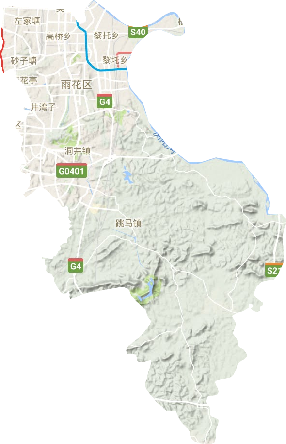 雨花區(qū)地形圖
