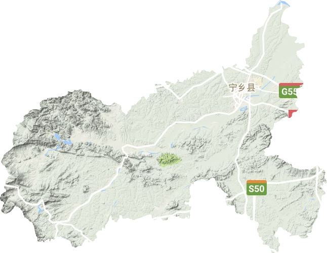 寧鄉市地形圖