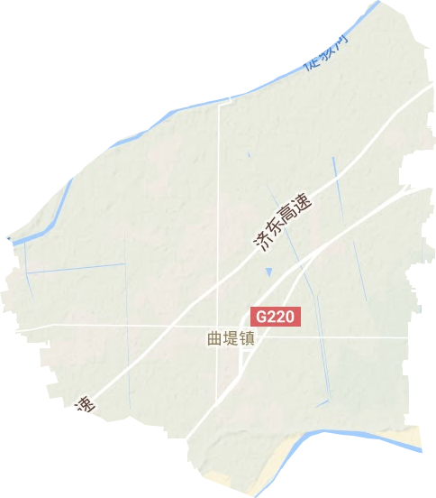 曲堤鎮地形圖