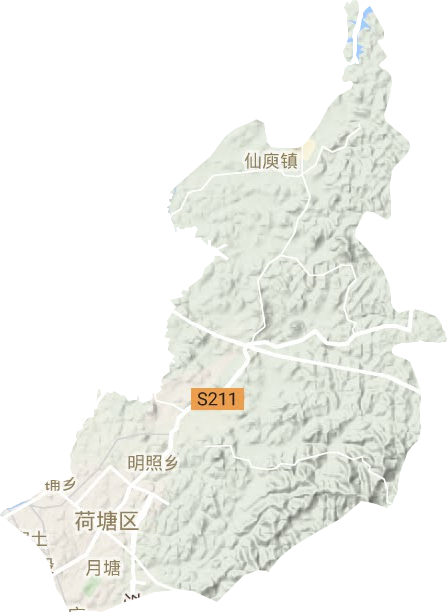 荷塘區地形圖