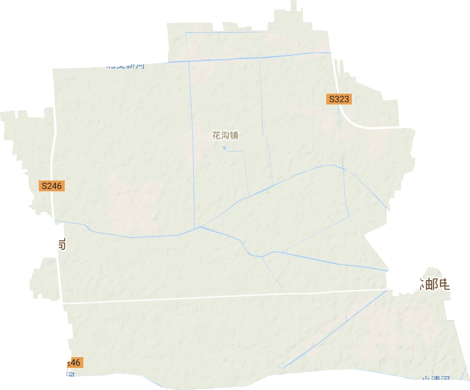 花溝鎮地形圖