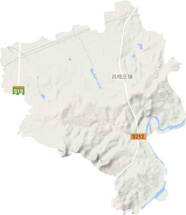呂格莊鎮地形圖