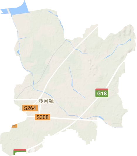 沙河鎮地形圖