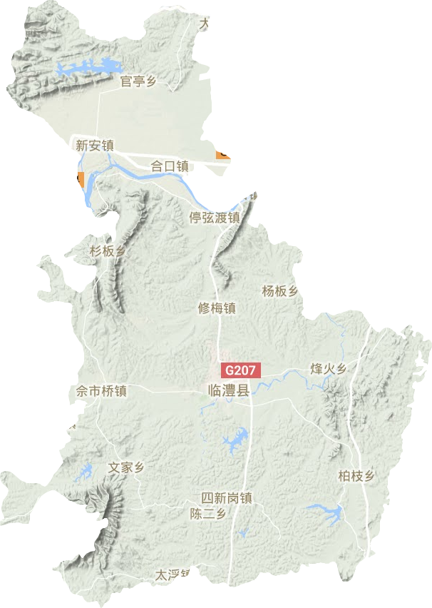 臨澧縣地形圖