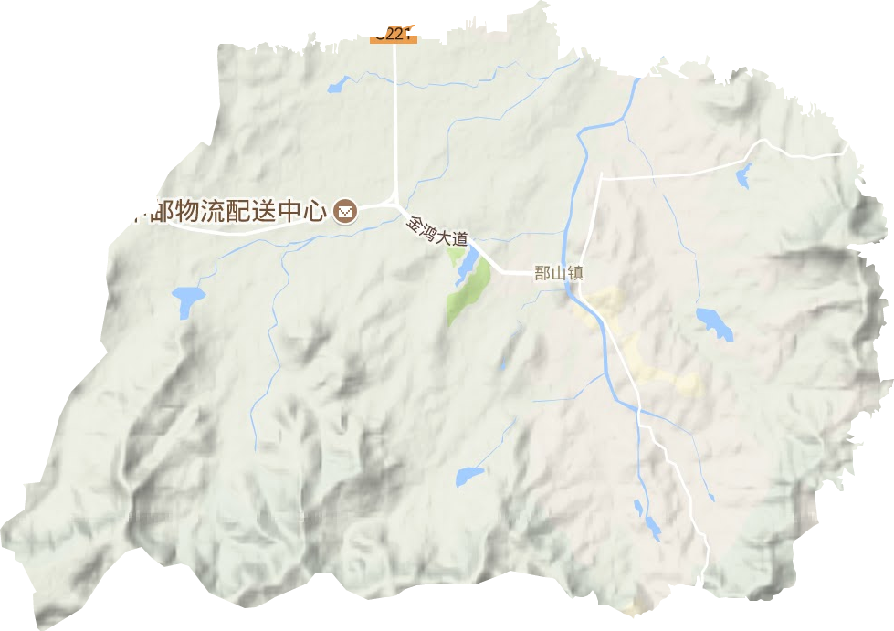 吾山鎮(zhèn)地形圖