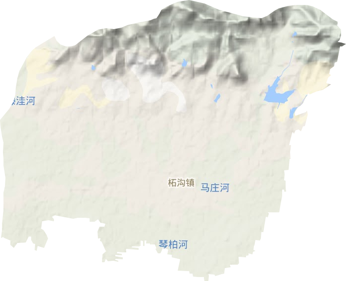 柘溝鎮地形圖