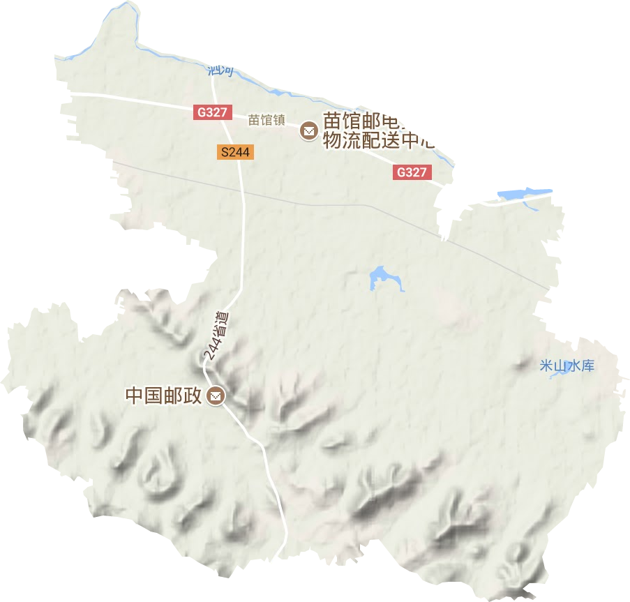 苗館鎮(zhèn)地形圖