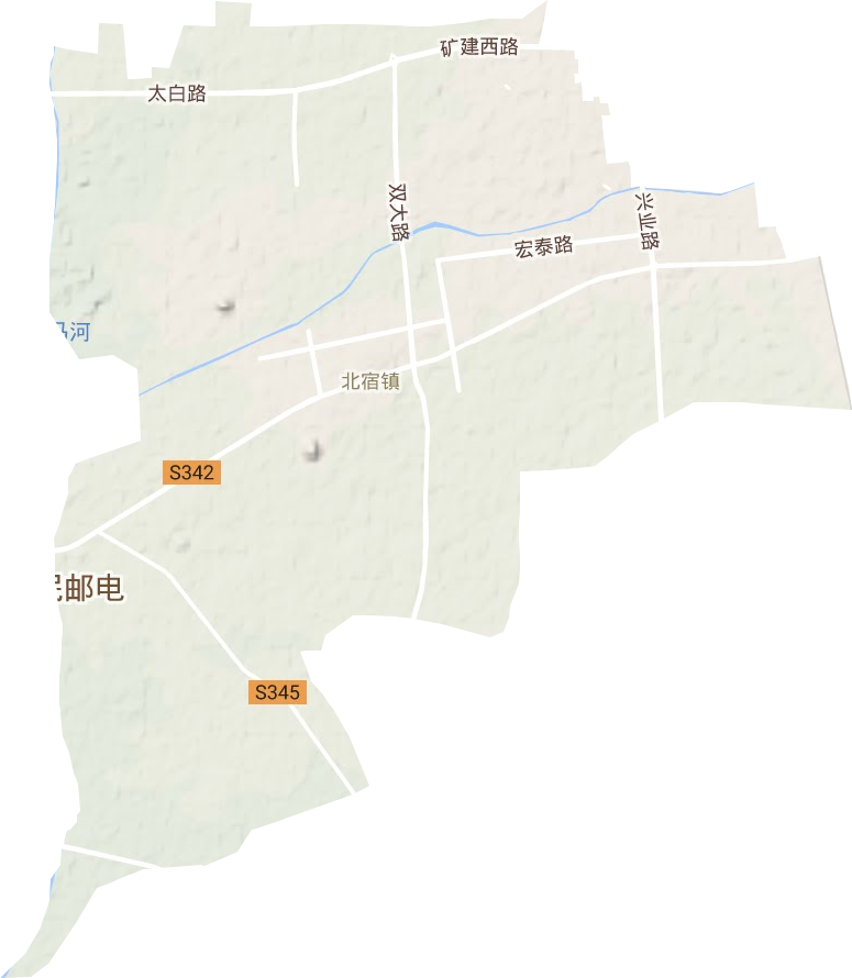北宿鎮(zhèn)地形圖