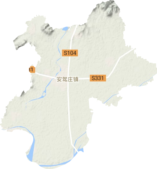 安駕莊鎮地形圖
