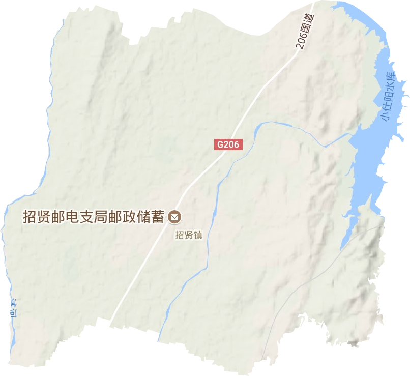 招賢鎮地形圖