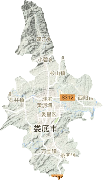 婁星區地形圖