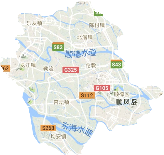 順德區(qū)地形圖