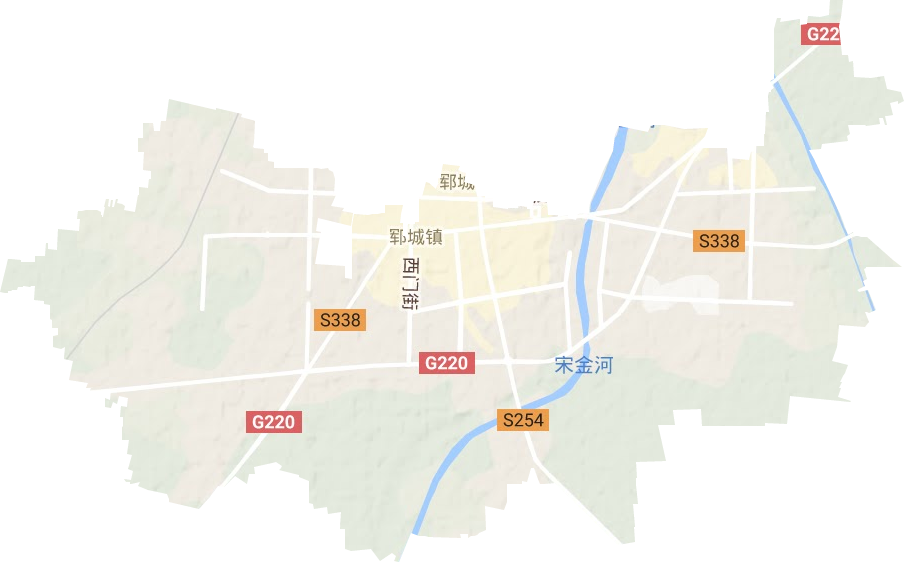 鄆州街道地形圖