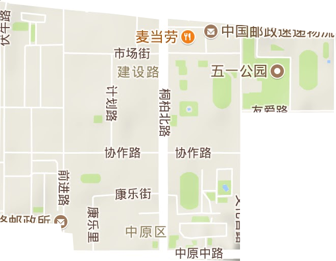 建設路街道地形圖