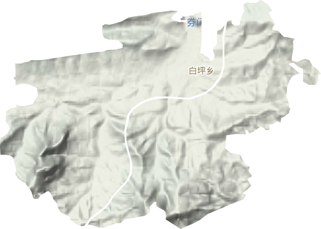 白坪鄉(xiāng)地形圖