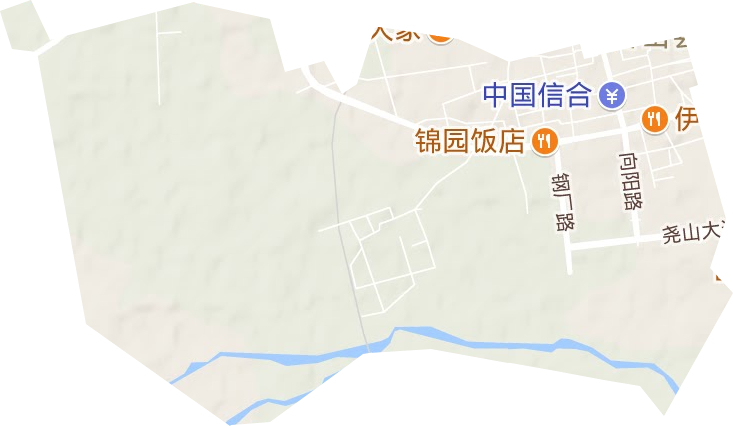 魯陽街道地形圖