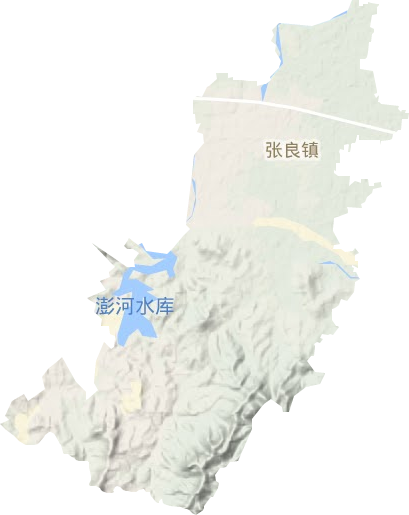 張良鎮地形圖