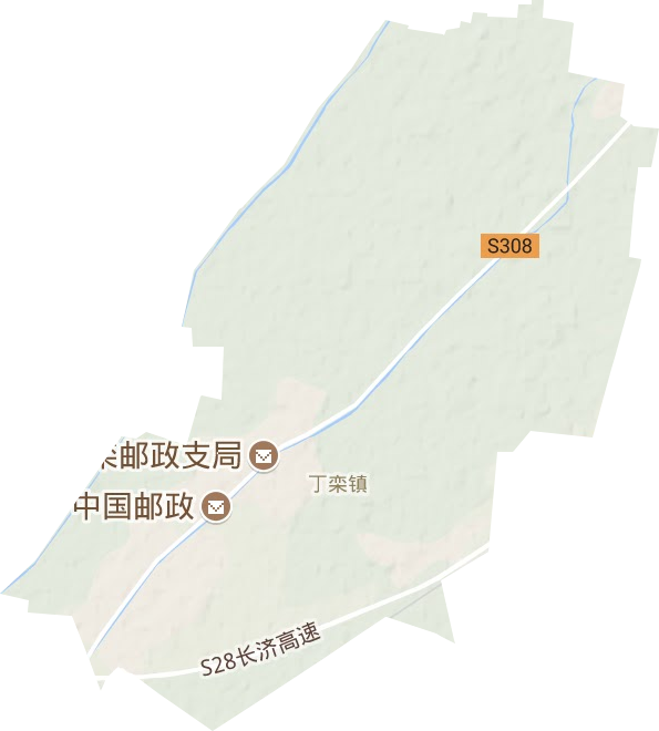 丁欒鎮(zhèn)地形圖