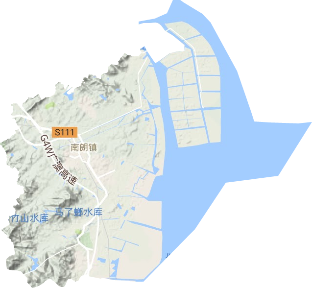 南朗鎮地形圖