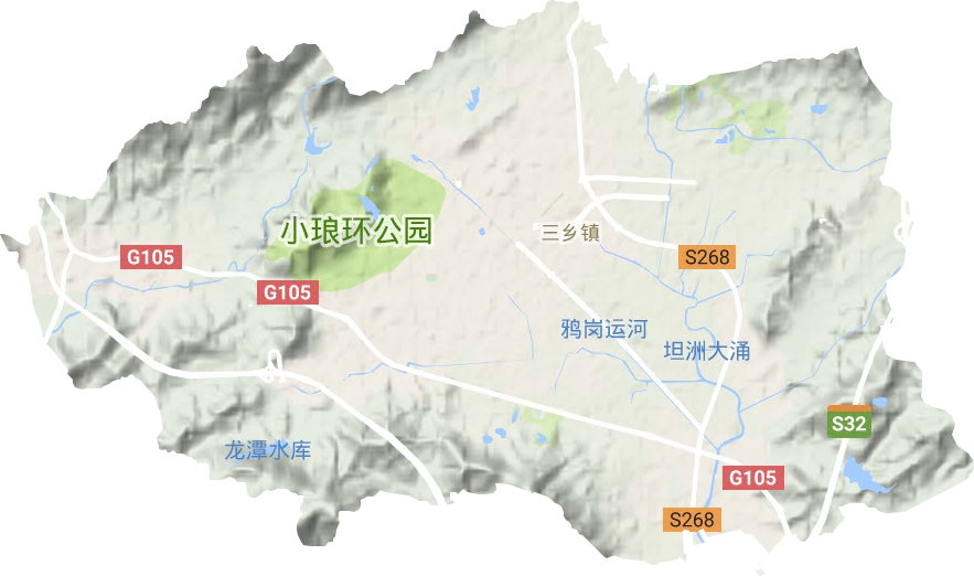 三鄉鎮地形圖