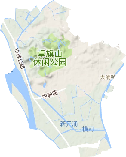 大涌鎮地形圖