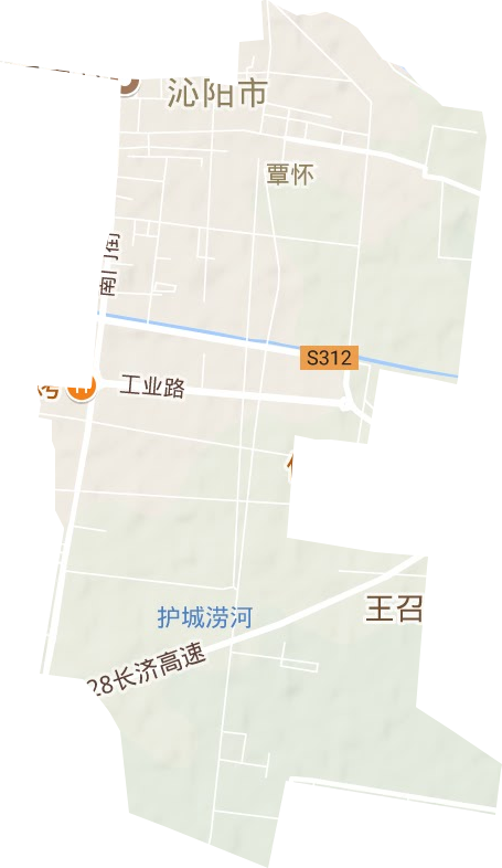 覃懷街道地形圖