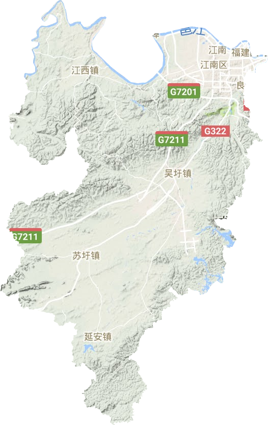 江南區(qū)地形圖