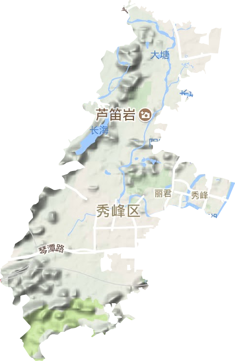 秀峰區(qū)地形圖