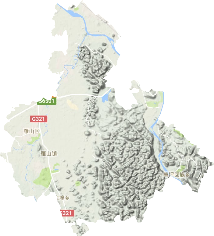 雁山區地形圖