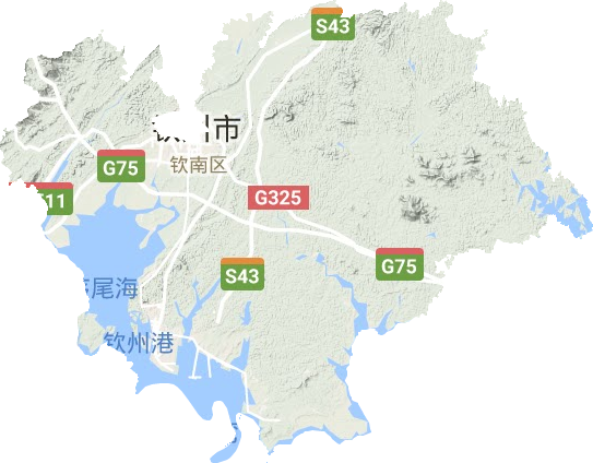 欽南區(qū)地形圖
