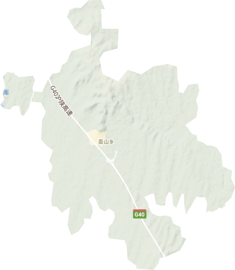 查山鄉(xiāng)地形圖