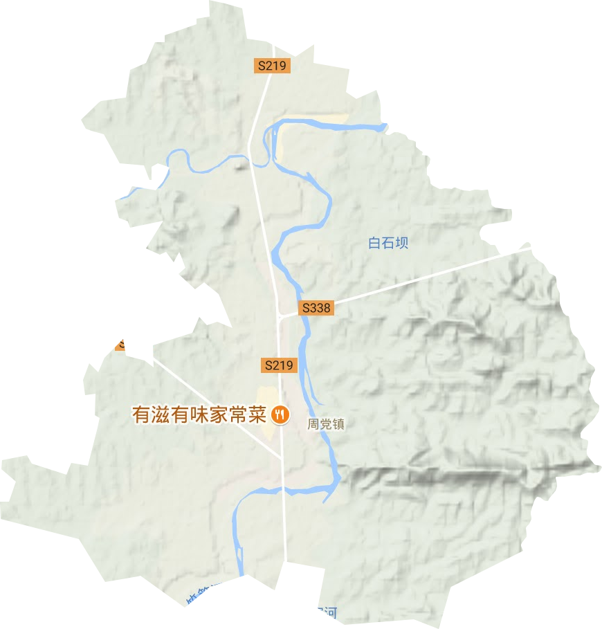 周黨鎮(zhèn)地形圖