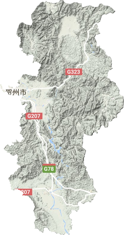 八步區(qū)地形圖