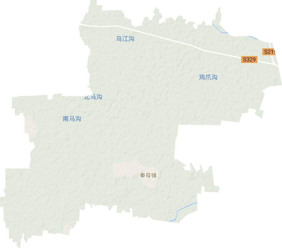 奉母鎮地形圖