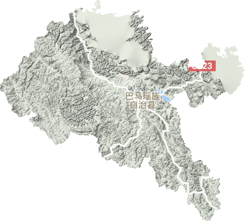 巴馬瑤族自治縣地形圖