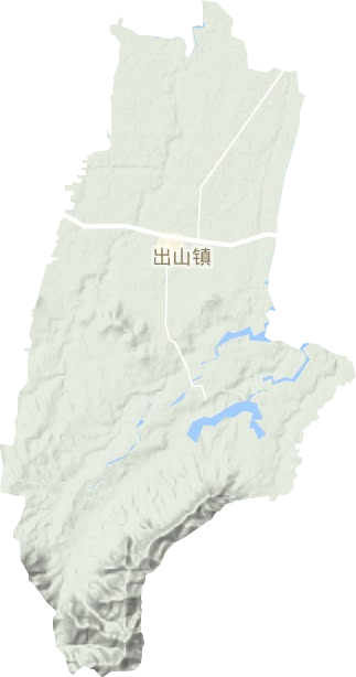 出山鎮地形圖