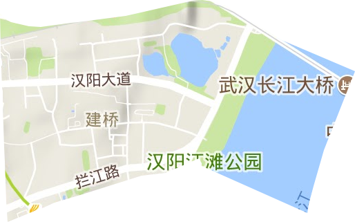 建橋街辦事處地形圖