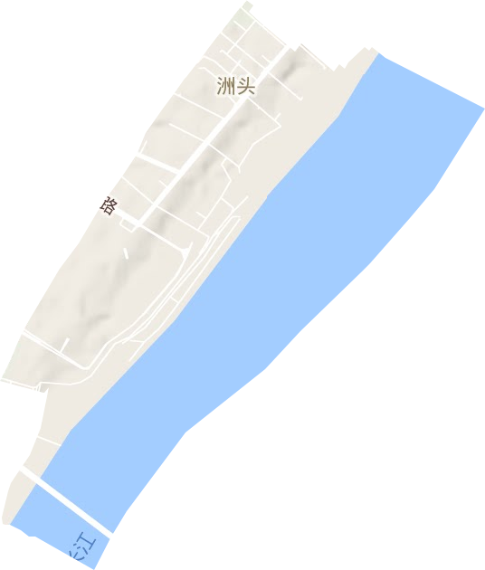 洲頭街辦事處地形圖