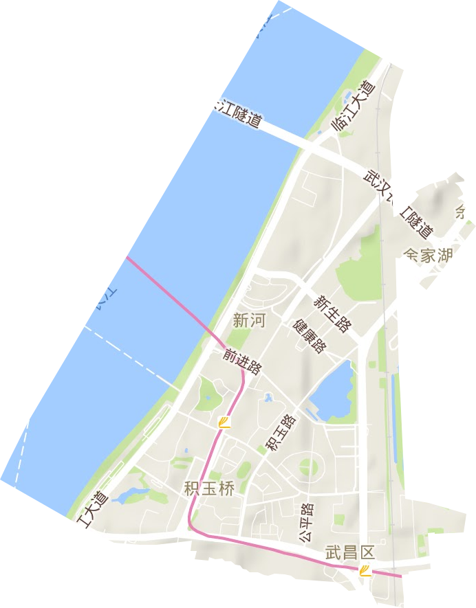 積玉橋街辦事處地形圖