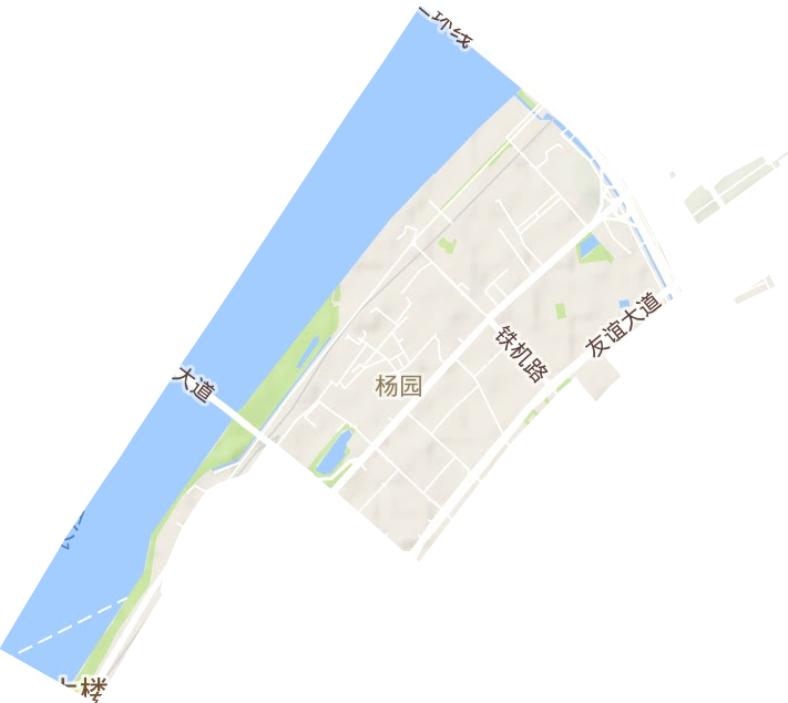 楊園街辦事處地形圖